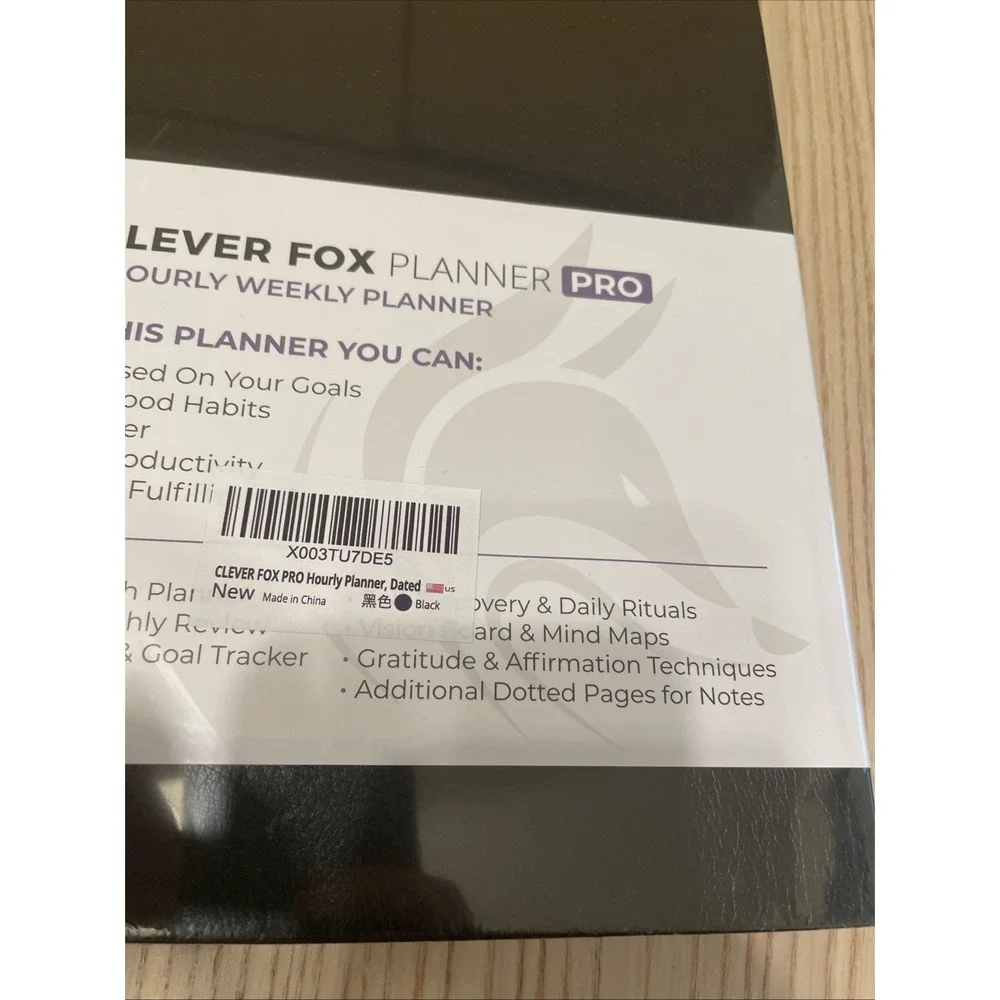Clever Fox Pro Dated Hourly Weekly Planner Jan 2026 -Jan 2027